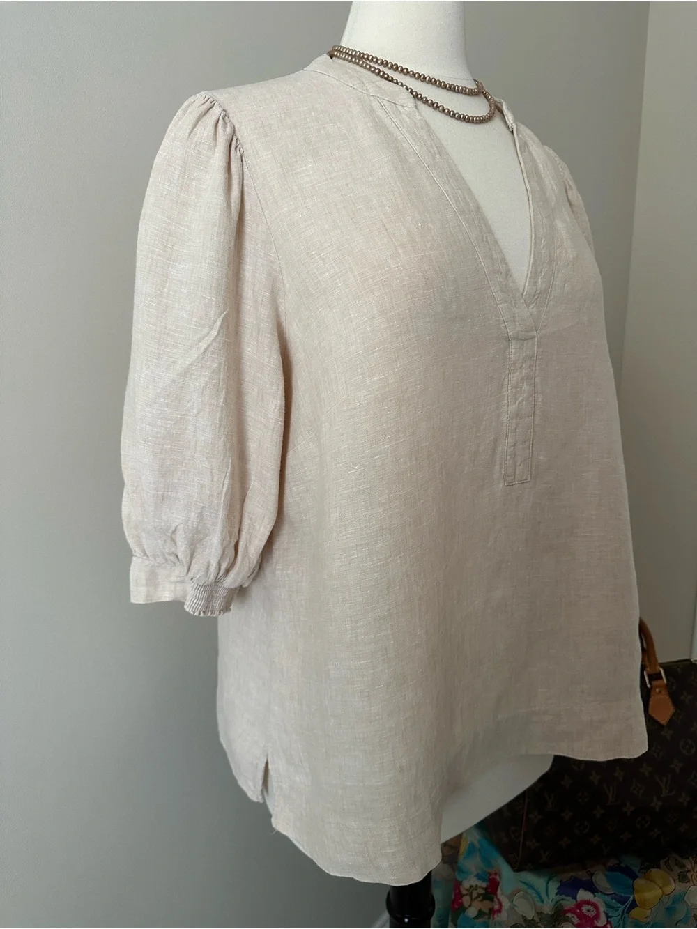 Lilly Pulitzer Soft Linen V-Neck Blouse
